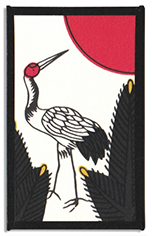 Traditional January crane card