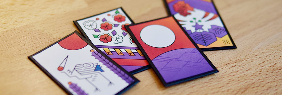 Closeup of 4 cards